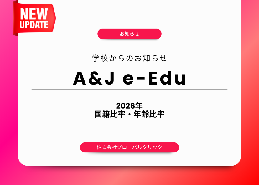 フィリピン留学　バギオ　A&J　国籍比率　年齢