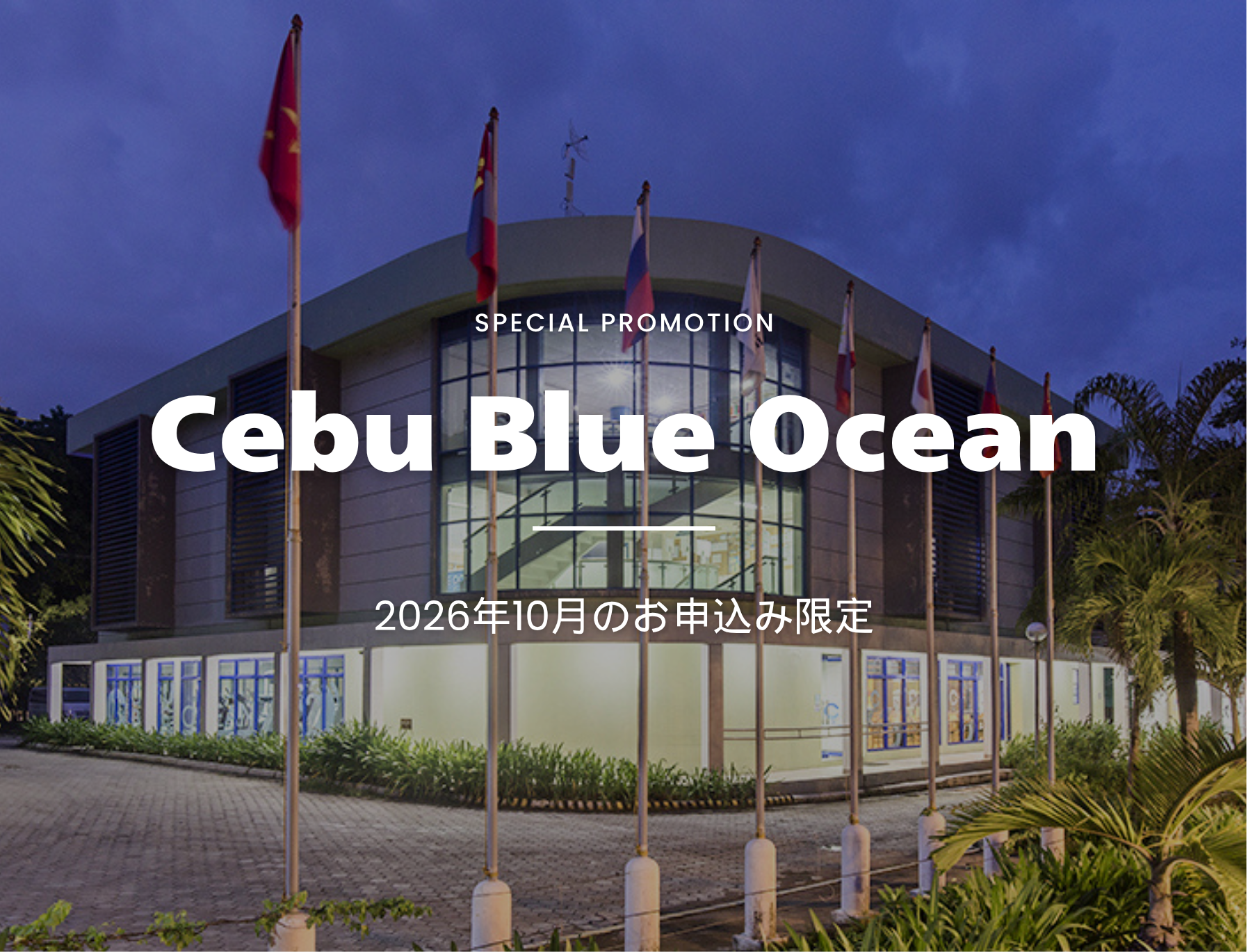 フィリピン留学　セブ島　Cebu Blue Ocean Academy　ブルーオーシャン　キャンペーン